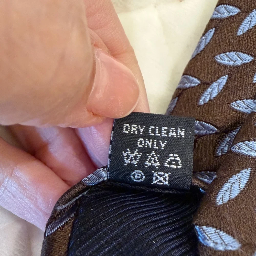 Alfred Dunhill blue and brown silk neck tie